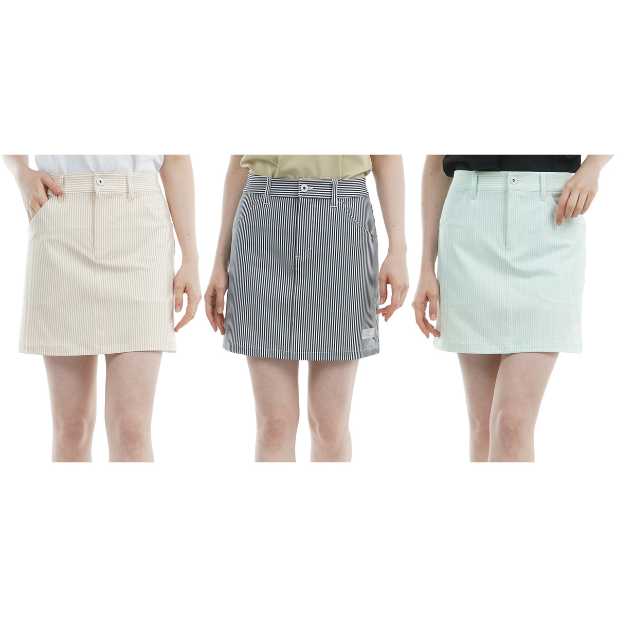 4WAYツイル ストライプスカート